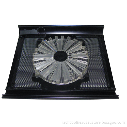 Aluminum Base with wire drawing laptop stand single cooling fan laptop cooler